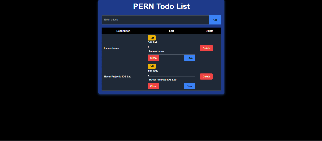 Todoist Application with PERN Stack